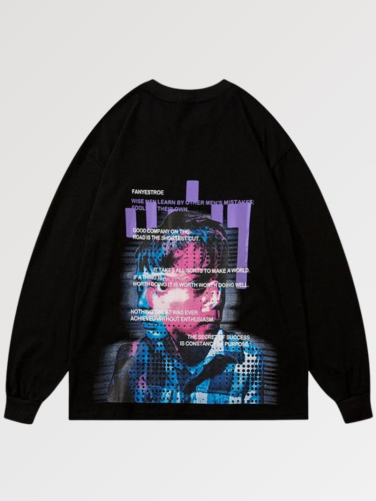Cyberpunk-Sweatshirt 'Nerdz Édition' – Sweatshirt im Streetwear-Stil für Herren und Damen