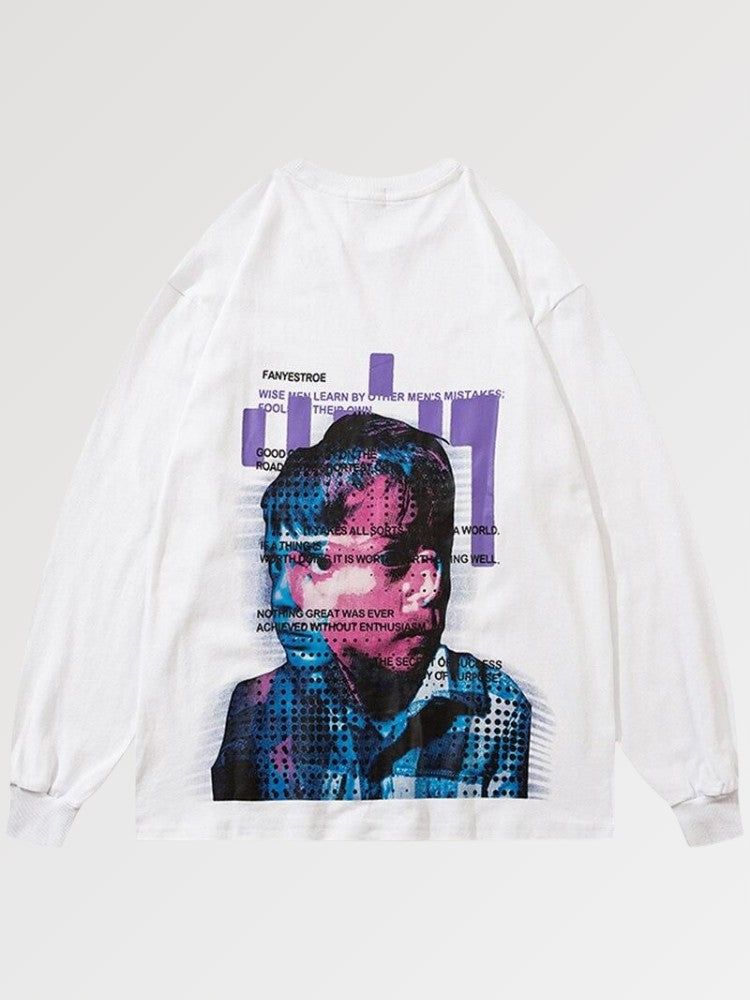 Cyberpunk-Sweatshirt 'Nerdz Édition' – Oversize, Sweatshirt im japanischen Design