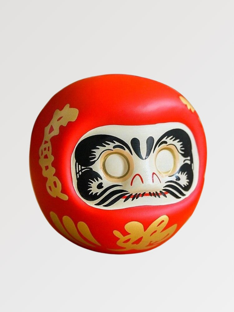 Daruma Spardose Bordeaux Leere Augen Ritual – Daruma, leere Augen für den Wunschritus, Bordeaux, Detailaufnahme