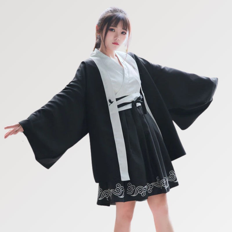Kleid im Kimono-Set 'Erika' – japanisches Gewand, Kimono im japanischen Design
