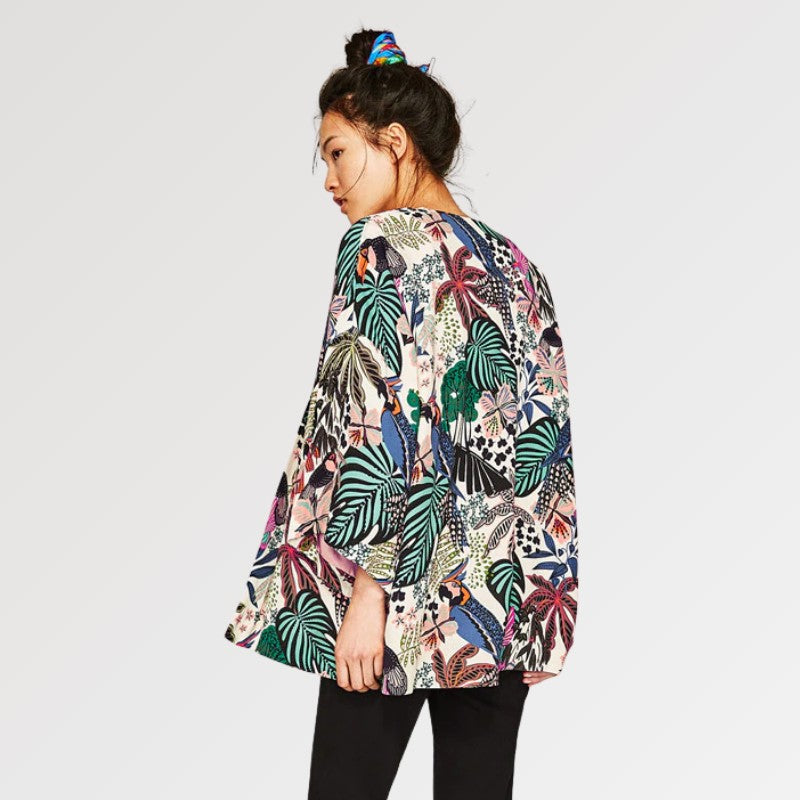 Florale Kimono-Jacke 'Harajuku' – Kimono im traditionellen japanischen Stil für Herren und Damen