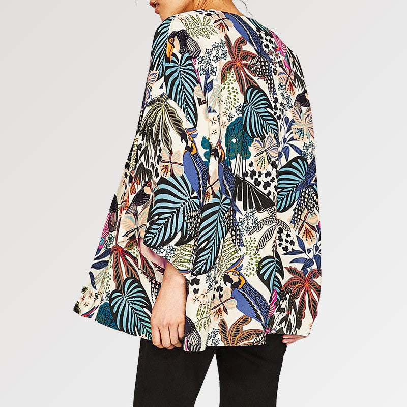 Florale Kimono-Jacke 'Harajuku' – japanisches Gewand, Kimono im japanischen Design