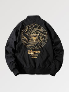 Geometrische Bomberjacke 'Millenium'