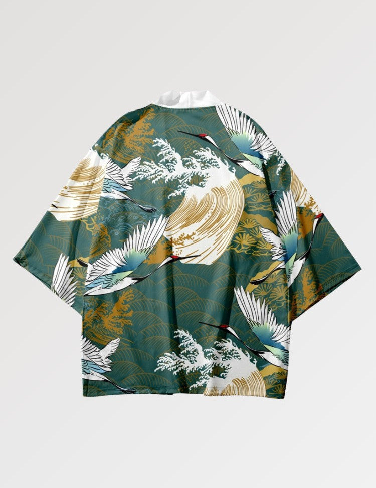 Haori-Jacke 'Tsuru no Gawa' – Kimono im traditionellen japanischen Stil für Herren und Damen