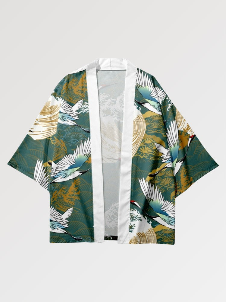 Haori-Jacke 'Tsuru no Gawa' – japanisches Gewand, Kimono im japanischen Design