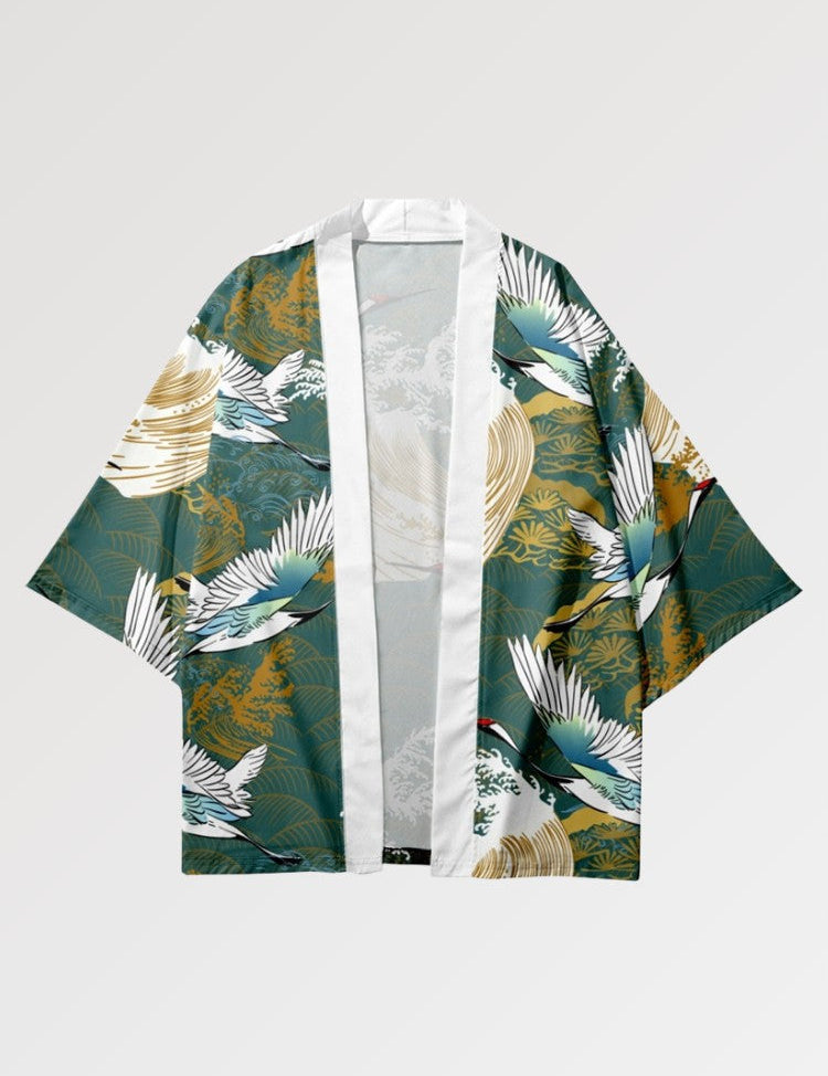 Haori-Jacke 'Tsuru no Gawa' – japanisches Gewand, Kimono im japanischen Design