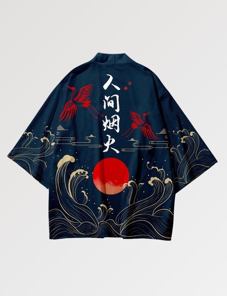 Herren-Haori-Jacke 'Okinawa Edition' – Kimono im traditionellen japanischen Stil für Herren und Damen