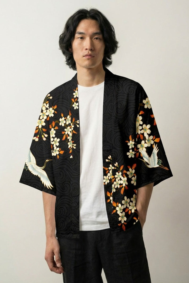 Japanischer Haori 'Kitakami' – Studioaufnahme Rückseite