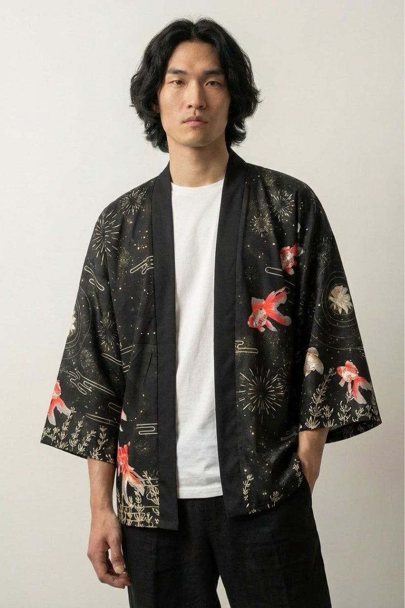 Herren-Strand-Kimono 'Sadao' – Studioaufnahme