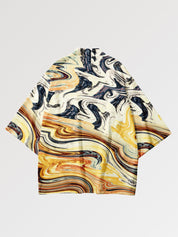 Haori mit Muster 'Psykomida' – Kimono im traditionellen japanischen Stil für Herren und Damen