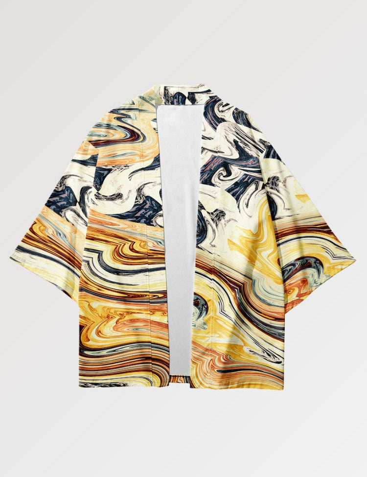 Haori mit Muster 'Psykomida' – japanisches Gewand, Kimono im japanischen Design