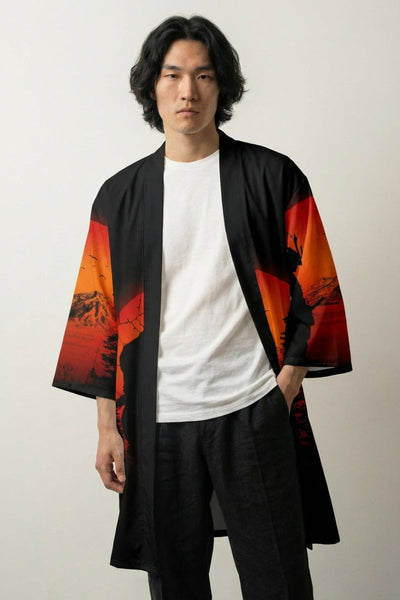 Happi Coat 'Akai Yama'
