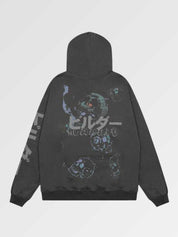 Hoodie mit japanischem Schriftzug 'Sannagi' – Oversize, Hoodie im japanischen Design