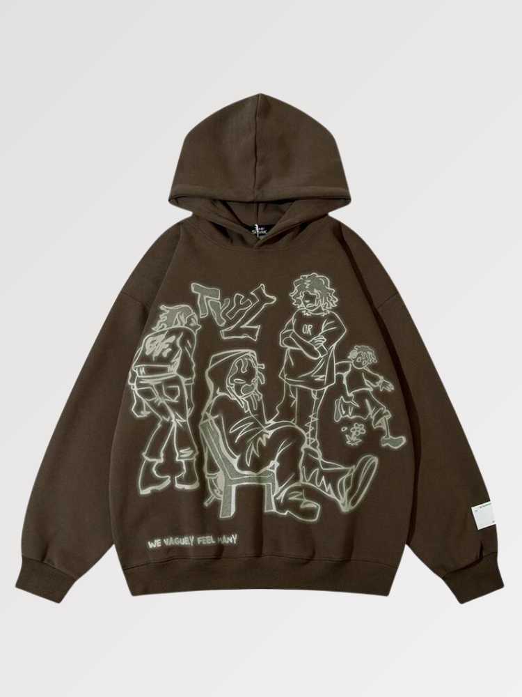 Kapuzenpullover Streetwear 'Okigami' – Oversize, Hoodie im japanischen Design