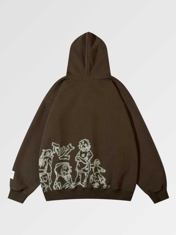 Kapuzenpullover Streetwear 'Okigami' – Detail: Kapuzenpullover, Hoodie japanischen Stil