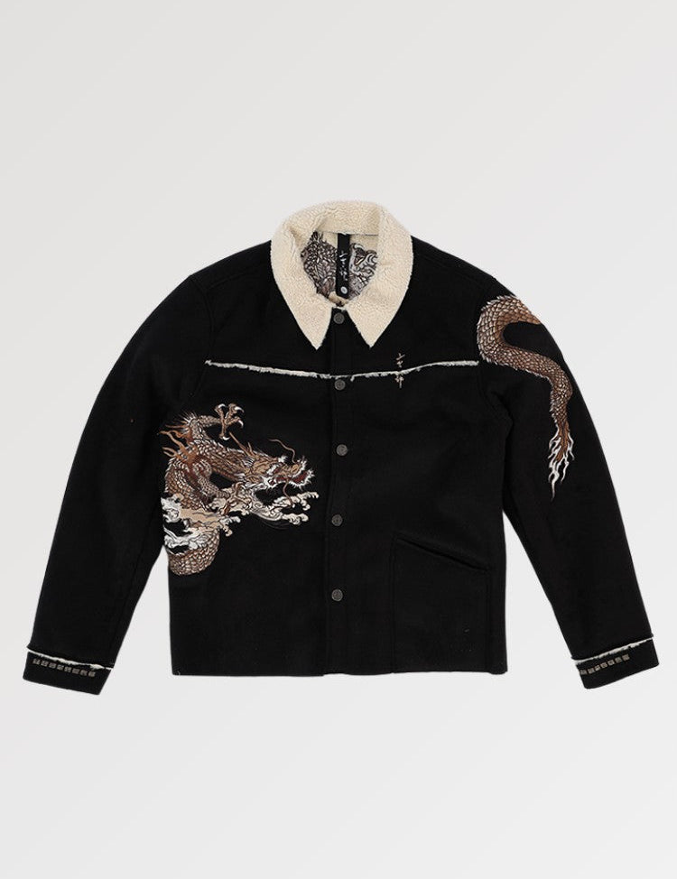 Japanische Sukajan-Jacke 'Limited Koyta' – Denim, Truckerjacke im japanischen Design