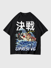 Japanisches Aesthetic-T-Shirt 'Last Battle' – T-Shirt im Streetwear-Stil für Herren und Damen