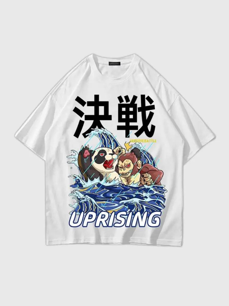 Japanisches Aesthetic-T-Shirt 'Last Battle' – Oversize, T-Shirt im japanischen Design