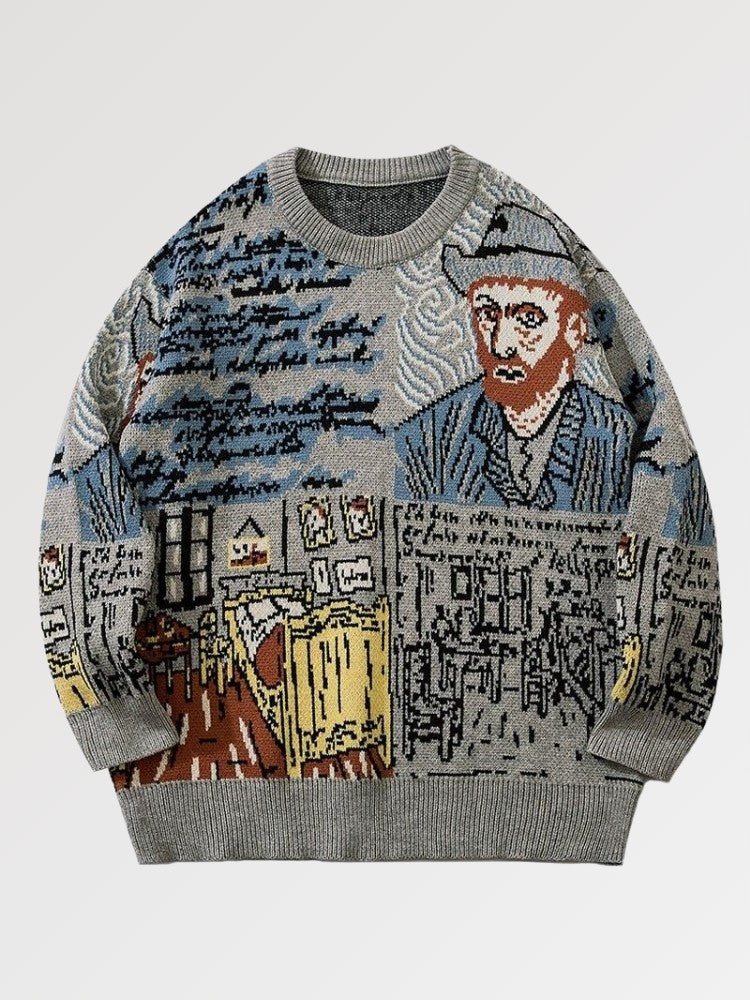 Japanischer Ästhetik-Pullover 'Dokimono' – warm, Pullover im japanischen Design