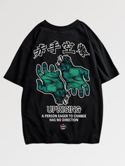 Japanisches Schwarzes T-Shirt 'Hiragana' – T-Shirt im Streetwear-Stil für Herren und Damen