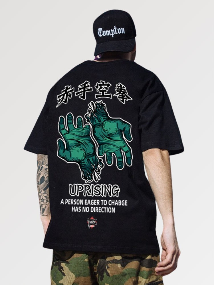 Japanisches Schwarzes T-Shirt 'Hiragana' – T-Shirt für den Alltag, Premium-Qualität