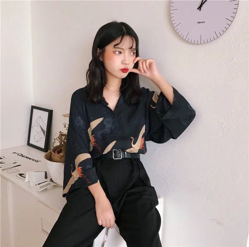 Kimono-Bluse 'Toyama' – Bluse für den Alltag, Premium-Qualität