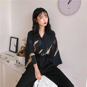 Kimono-Bluse 'Toyama' – Leicht: detailreicher Bluse im japanischen Stil