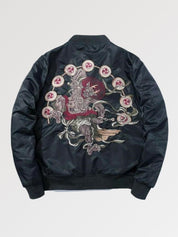 Japanische Bomberjacke 'Yokai Oniri' – Bomberjacke im Sukajan-Stil für Herren und Damen