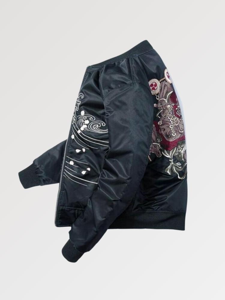 Japanische Bomberjacke 'Yokai Oniri' – Bomberjacke für die Übergangszeit, Premium-Qualität