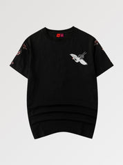 Japanisches T-Shirt mit Kranichmotiv 'Noshiro' – Oversize, T-Shirt im japanischen Design