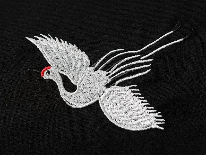 Japanisches T-Shirt mit Kranichmotiv 'Noshiro' – Detail: japanisches Motiv, T-Shirt japanischen Stil