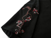 Japanisches T-Shirt mit Kranichmotiv 'Noshiro' – Baumwolle: detailreicher T-Shirt im japanischen Stil