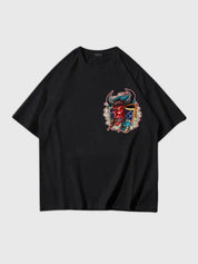 Japanisches T-Shirt mit Dämonenmotiv 'Oni Yokai' – T-Shirt für den Alltag, Premium-Qualität