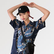 Japanisches Drachenhemd 'Ryu-jin' – Langarm, Hemd im japanischen Design