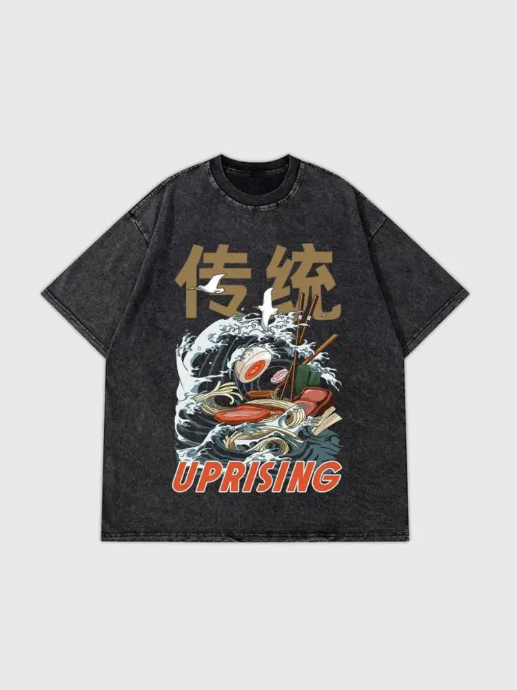 T-Shirt mit japanischer Zeichnung 'Towada' – T-Shirt im Streetwear-Stil für Herren und Damen
