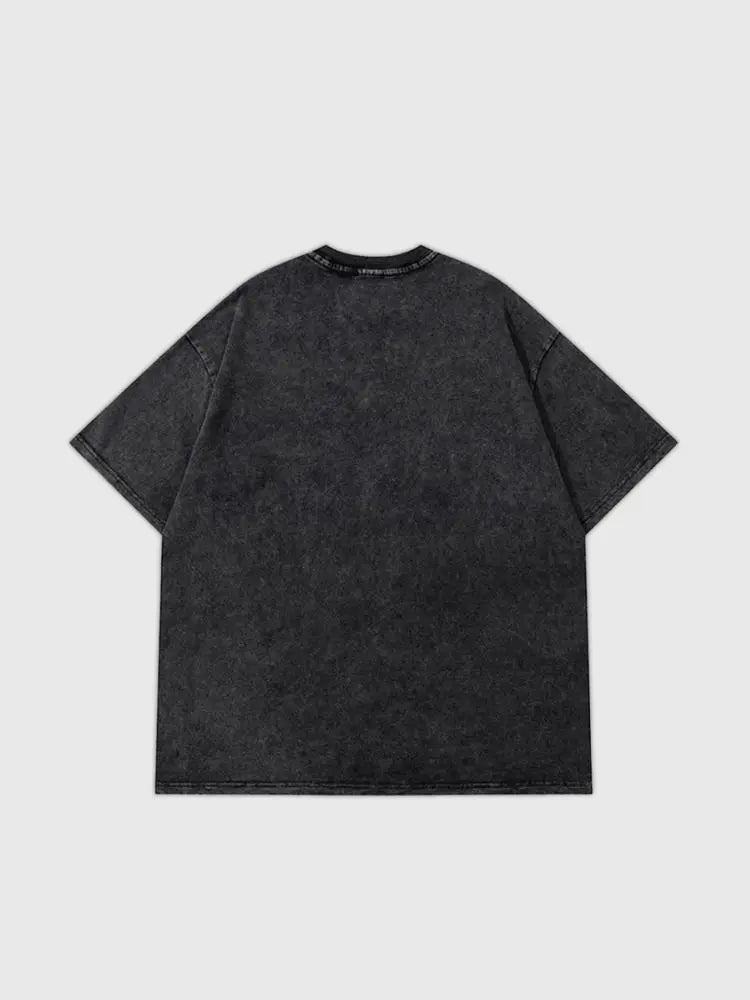 T-Shirt mit japanischer Zeichnung 'Towada' – Oversize, T-Shirt im japanischen Design