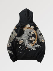 Japanischer bestickter Hoodie 'Seto' – Hoodie im Streetwear-Stil für Herren und Damen