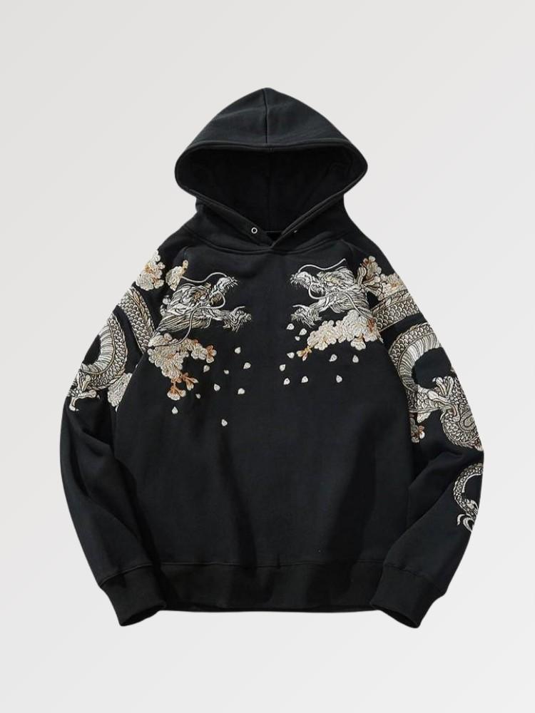 Japanischer bestickter Hoodie 'Seto' – Oversize, Hoodie im japanischen Design