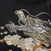 Japanischer bestickter Hoodie 'Seto' – Detail: Kapuzenpullover, Hoodie japanischen Stil