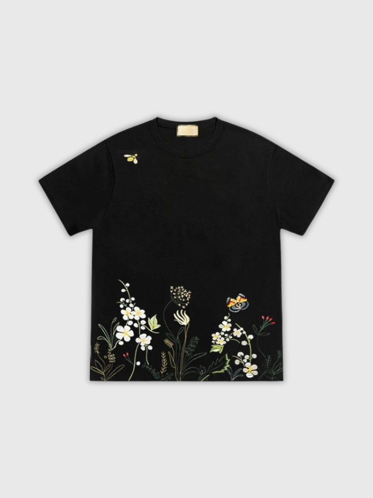 Japanisches besticktes T-Shirt 'Kurashiki' – T-Shirt im Streetwear-Stil für Herren und Damen