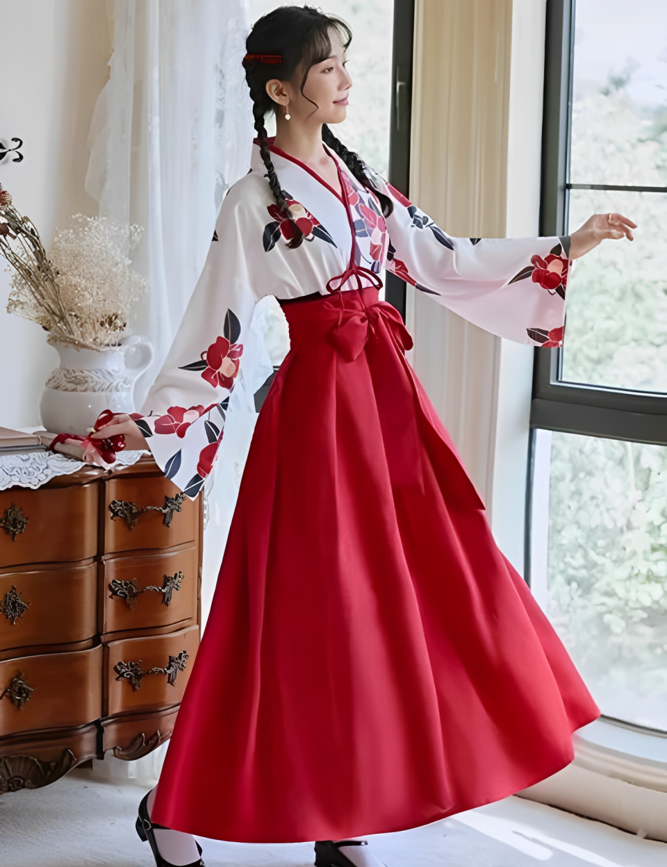 Japanisches Mädchenkleid 'Etsuko' – Kimono im traditionellen japanischen Stil für Herren und Damen