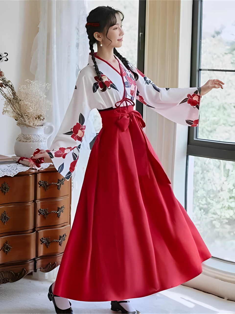 Japanisches Mädchenkleid 'Etsuko' – Kimono im traditionellen japanischen Stil für Herren und Damen