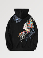 Japanischer Kapuzenpullover für Frauen 'Kushino' – Oversize, Hoodie im japanischen Design