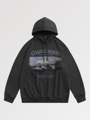 Japanischer Kapuzenpullover 'Mizunami' – Hoodie im Streetwear-Stil für Herren und Damen