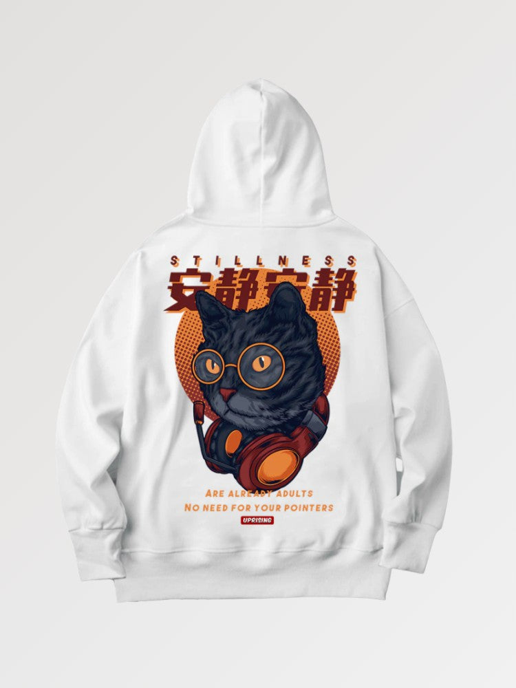 Japanischer Kawaii-Hoodie 'Neko Weko' – Oversize, Hoodie im japanischen Design