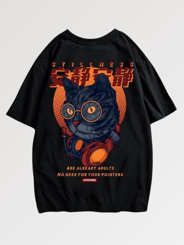 Japanisches Kawaii T-Shirt 'Yawusa' – T-Shirt im Streetwear-Stil für Herren und Damen