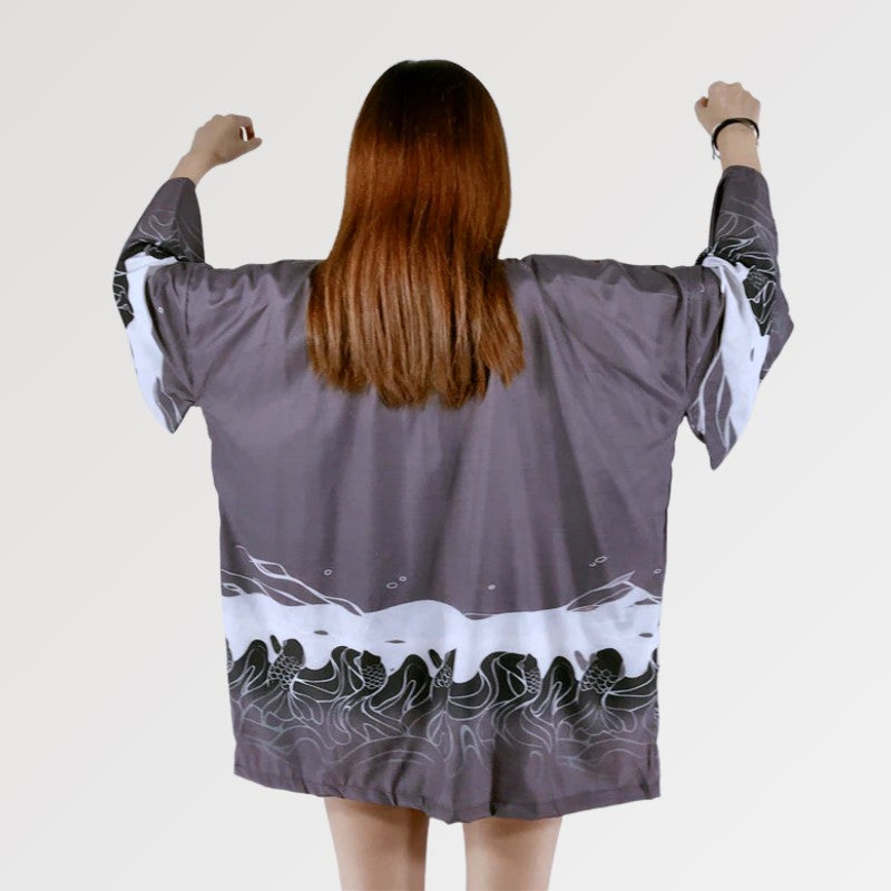Japanischer Kimono für Frauen 'The Wave' – Kimono im traditionellen japanischen Stil für Herren und Damen