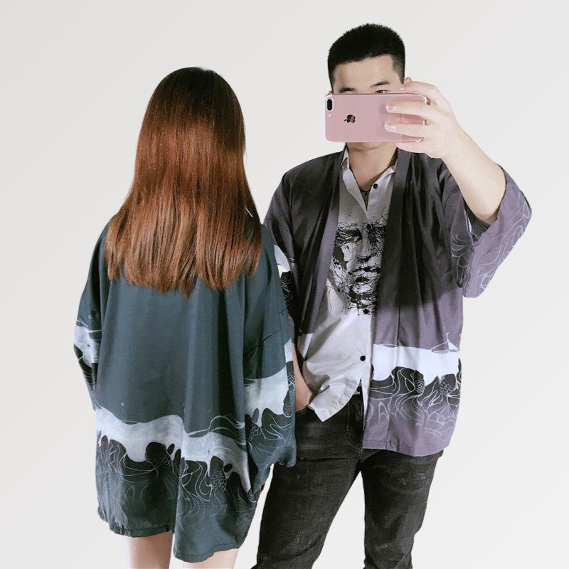 Japanischer Kimono für Frauen 'The Wave' – Kimono für traditionelle Anlässe, Premium-Qualität