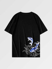 Japanisches Koi-Fisch-T-Shirt 'Sakana' – T-Shirt im Streetwear-Stil für Herren und Damen
