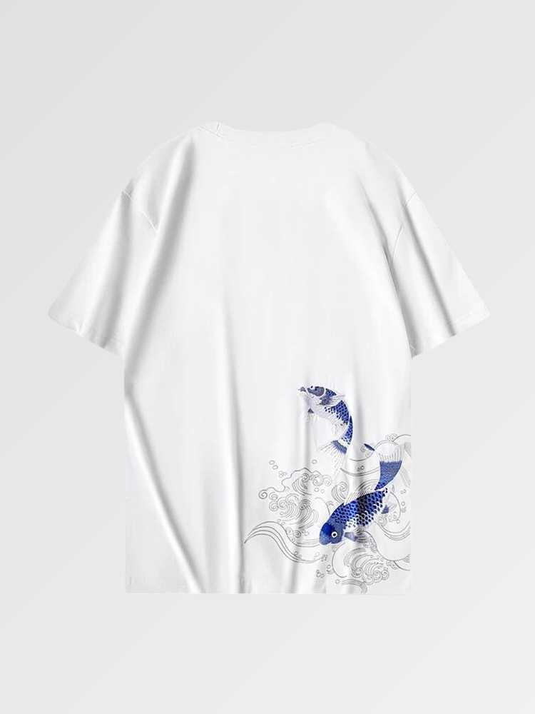 Japanisches Koi-Fisch-T-Shirt 'Sakana' – Oversize, T-Shirt im japanischen Design